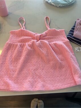 Old Navy Pink Textured Tank Top